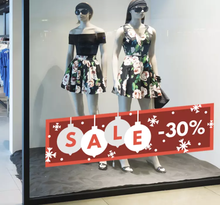 Sticker affiche soldes hiver - TenStickers