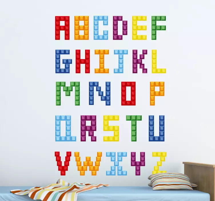 Sticker alphabet couleurs - TenStickers