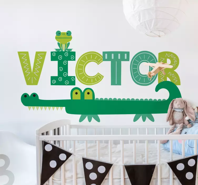Sticker Animal Jungle Crocodile personnalisé - TenStickers