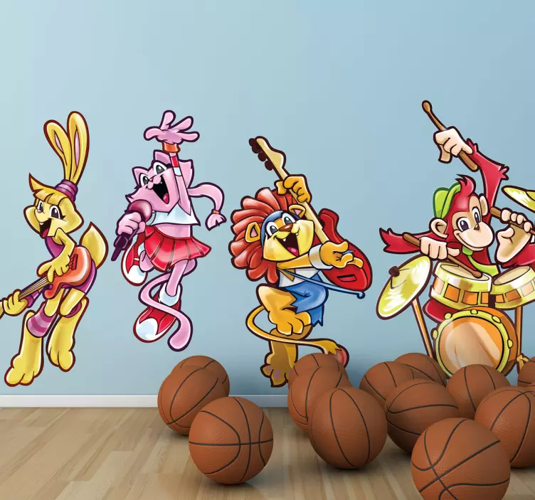 Sticker animaux musiciens - TenStickers