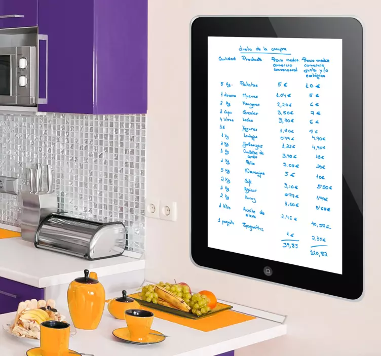 Tableau blanc adhésif tablette iPad - TenStickers