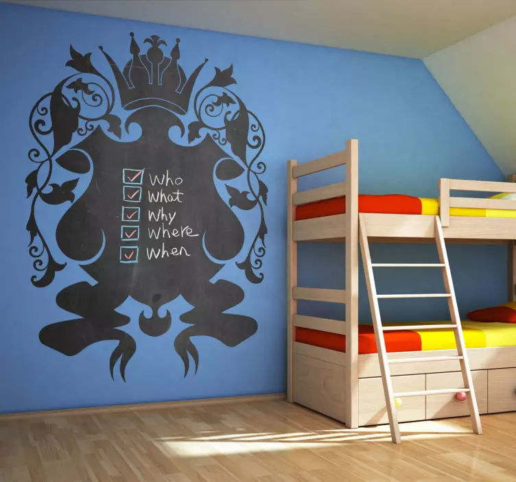 Sticker ardoise écusson royal - TenStickers