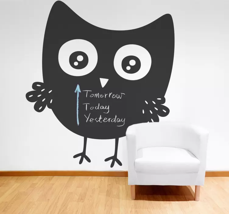 Sticker ardoise hibou - TenStickers