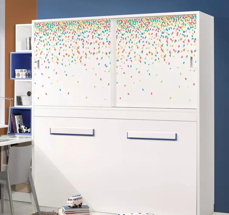 Sticker meuble armoire confetti - TenStickers