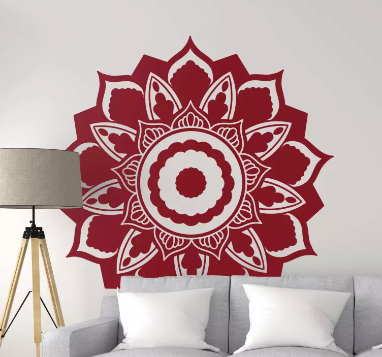 Sticker art mandala botanique complexe - TenStickers