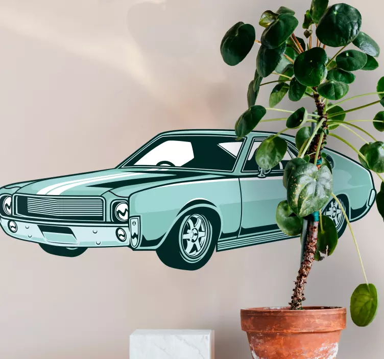 Sticker voiture automobile rétro intemporelle - TenStickers