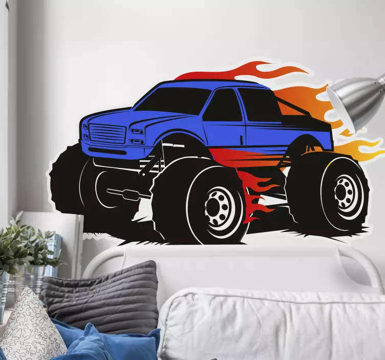 Sticker auto moto courses de monster truck - TenStickers