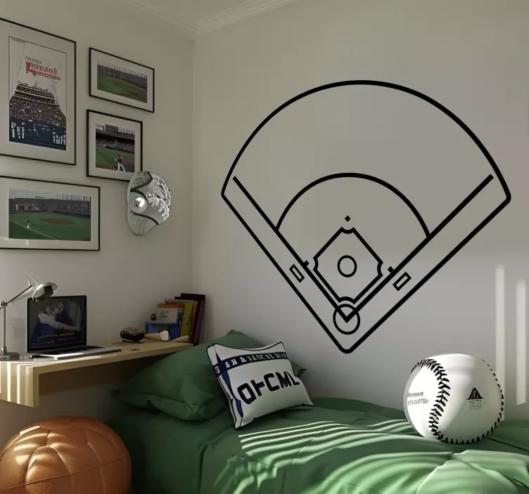 Autocollant autres sports terrain de baseball - TenStickers