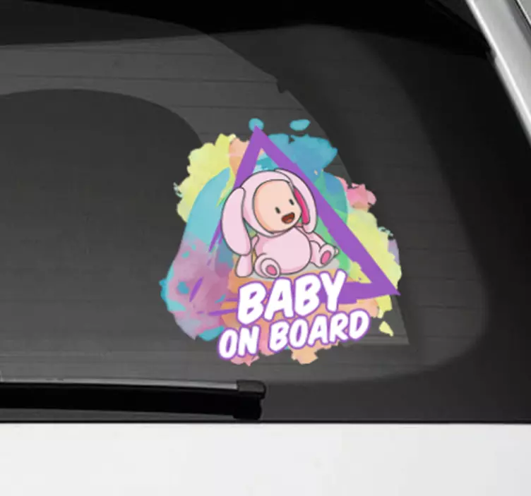 Sticker baby on board éclaboussures - TenStickers