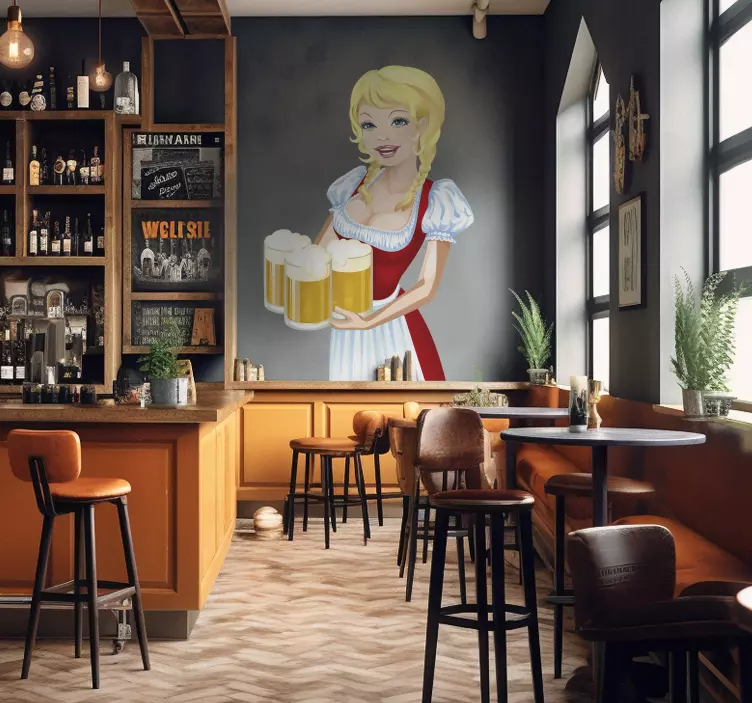 Sticker bar bière allemande - TenStickers