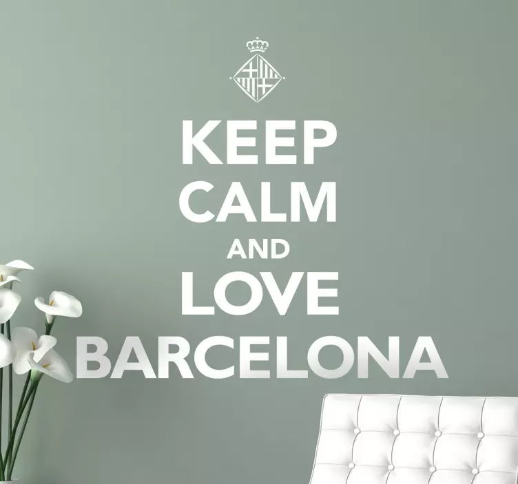 Sticker barcelone keep calm - TenStickers