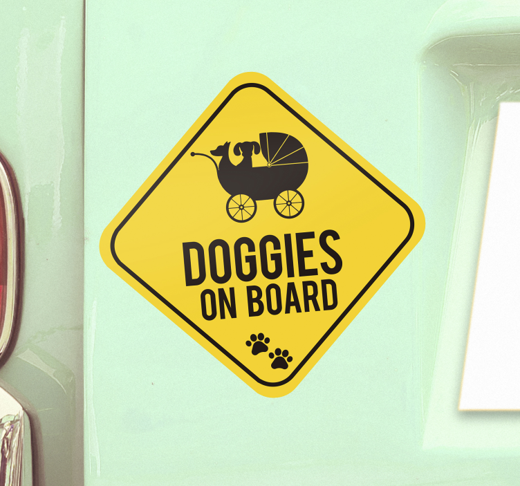 Sticker Bébé à Bord Doggies on Board - TenStickers