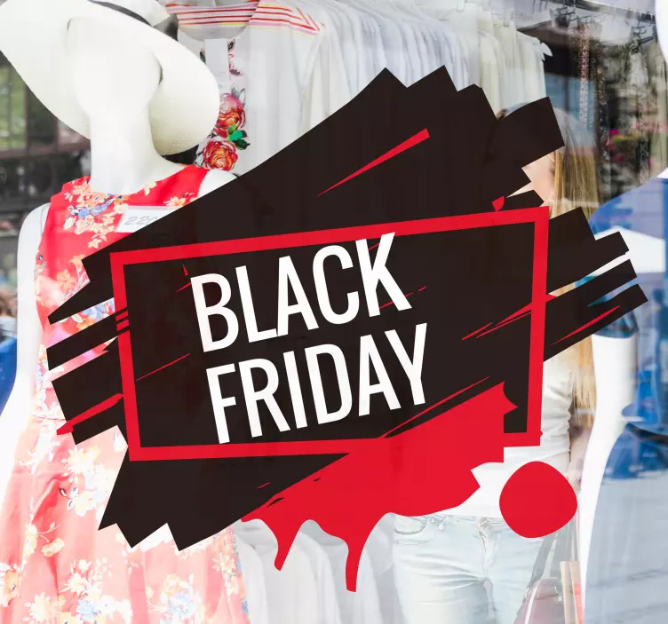 Sticker black friday style peinture - TenStickers