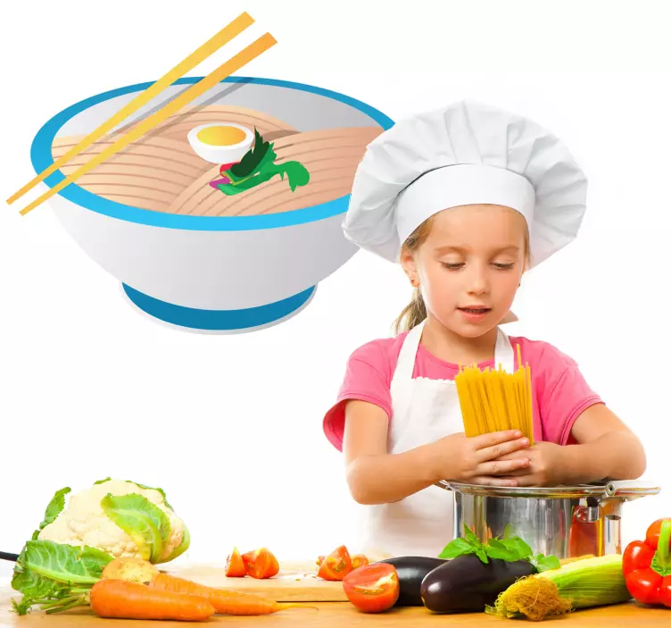 Sticker bol cuisine asiatique - TenStickers