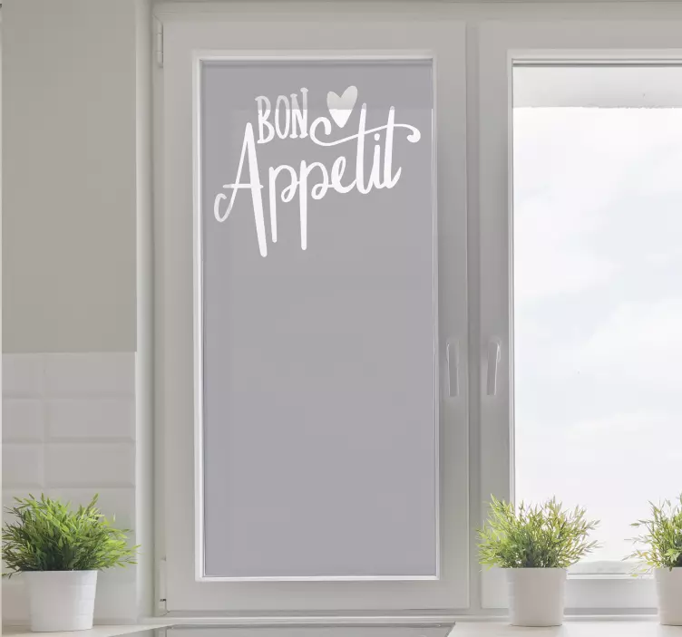 Sticker Cuisine Vitre Bon Appétit Opaque - TenStickers