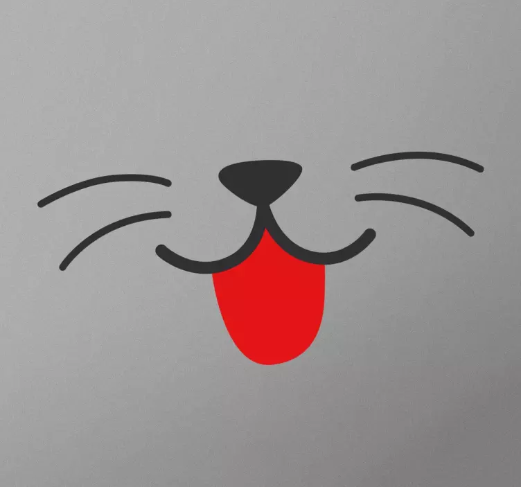 Sticker bouche et nez de chat - TenStickers