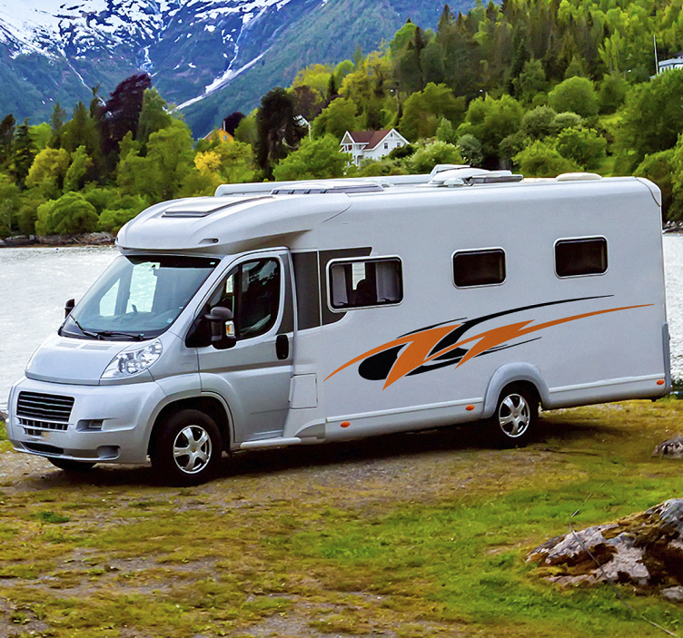 Sticker camping car côté swoosh - TenStickers