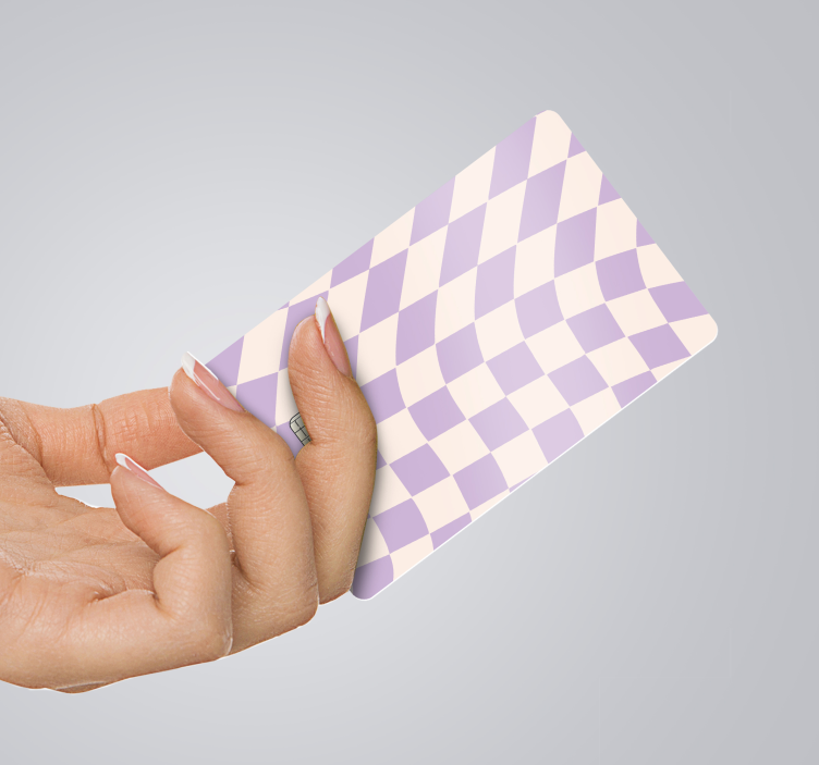 Sticker carte bancaire carrés couleurs pastel - TenStickers