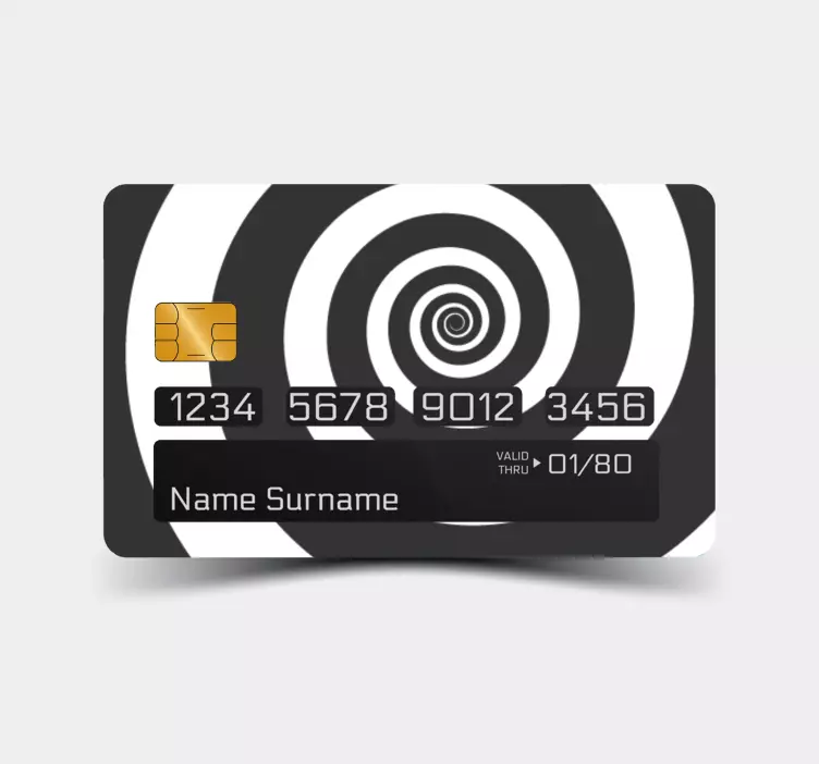 Sticker carte bancaire conception de motif en spirale - TenStickers