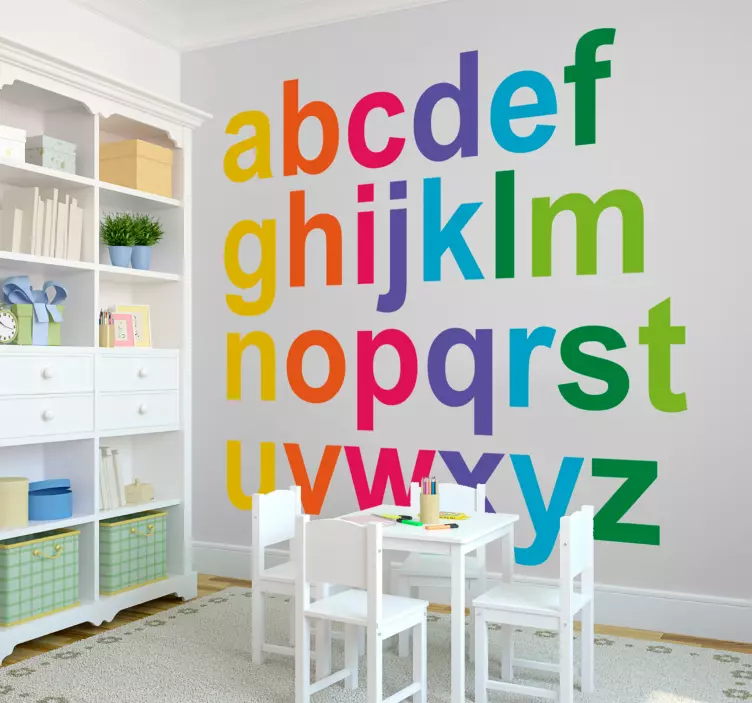 Sticker Chambre Enfant abécédaire coloré - TenStickers