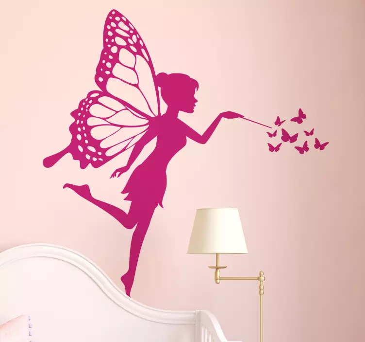 Sticker papillons et fée pour chambre enfant - TenStickers