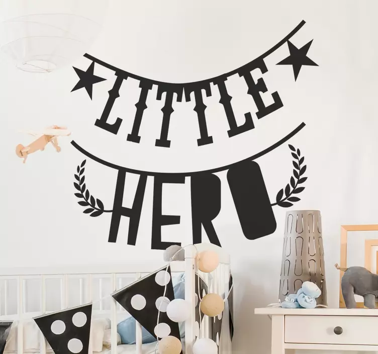 Sticker Chambre Enfant Petit Héros - TenStickers