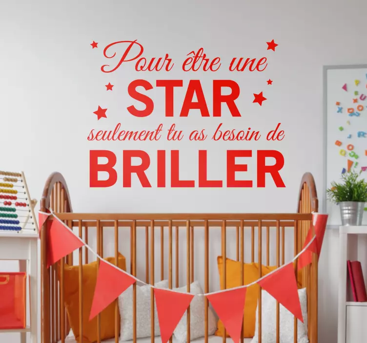 Sticker Chambre Enfant Pour être une star - TenStickers