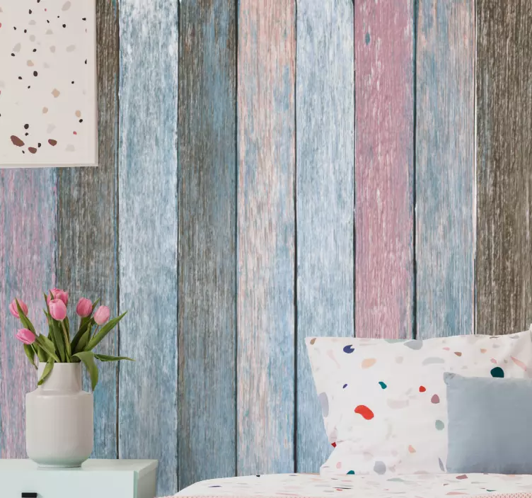 Sticker chambre motif de planche rustique - TenStickers
