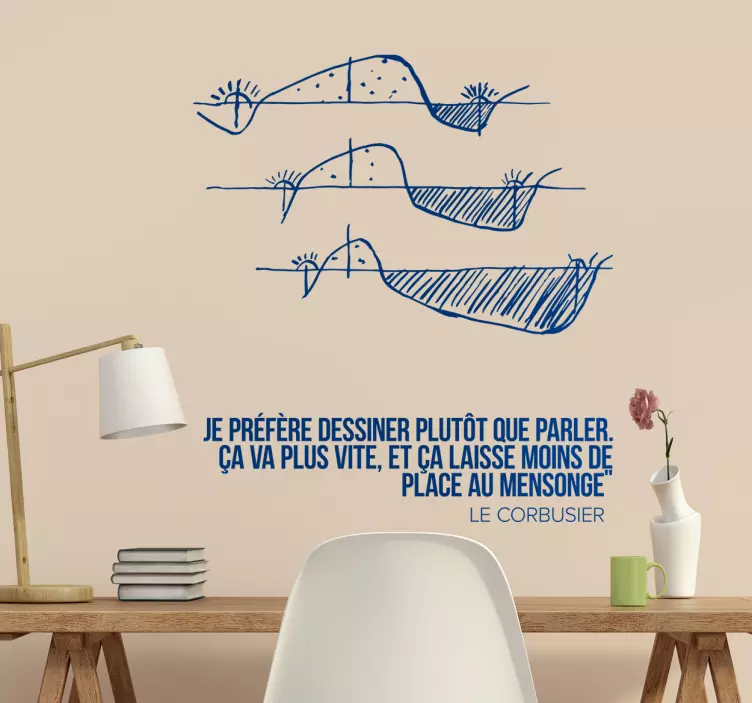 Sticker citation architecte Le Corbusier - TenStickers