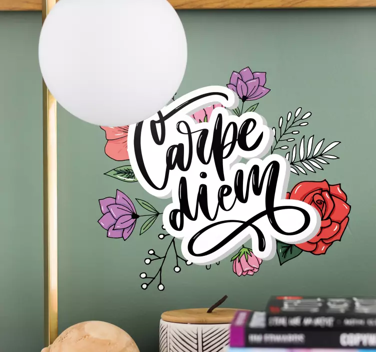 Sticker citation référence florale - TenStickers