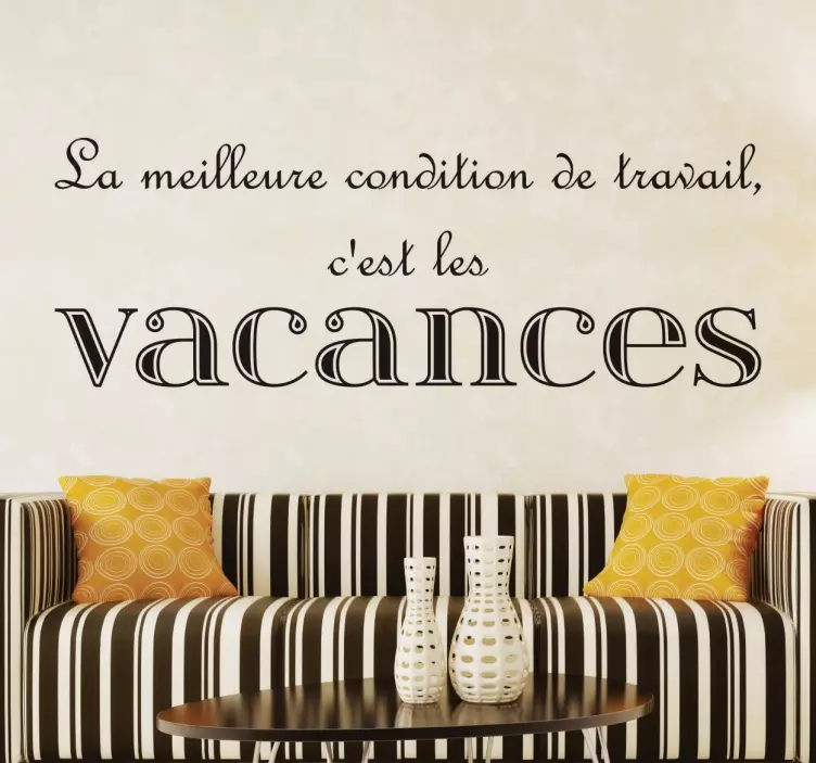 Sticker citation vacances - TenStickers