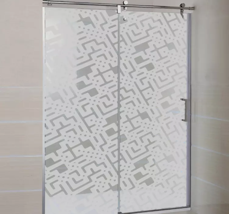 Sticker Paroi de Douche Salle de Bain Motif Circuits - TenStickers