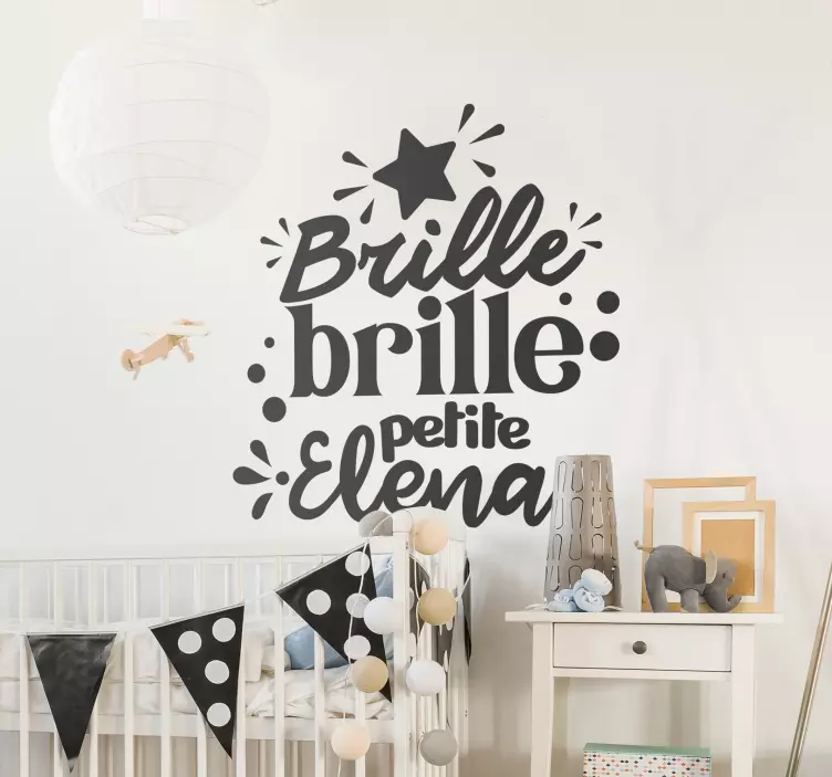 Sticker Comptine brille petite étoile - TenStickers