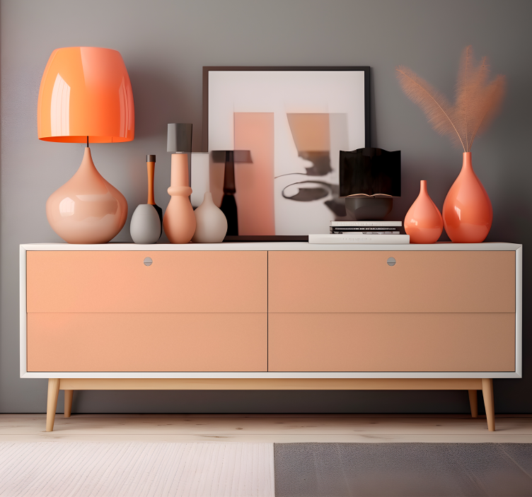 Autocollant couleurs unies duvet de pêche - TenStickers