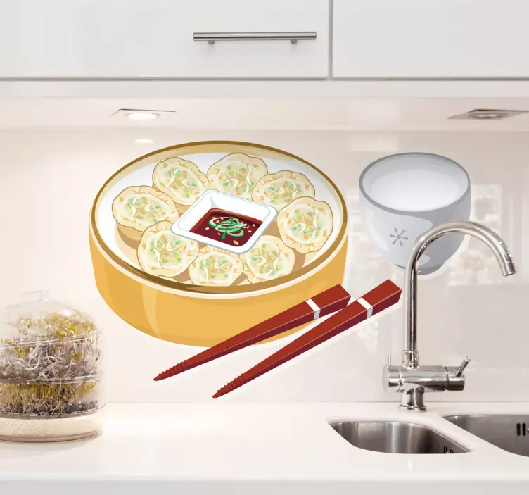 Sticker cuisine bol nourriture orientale - TenStickers