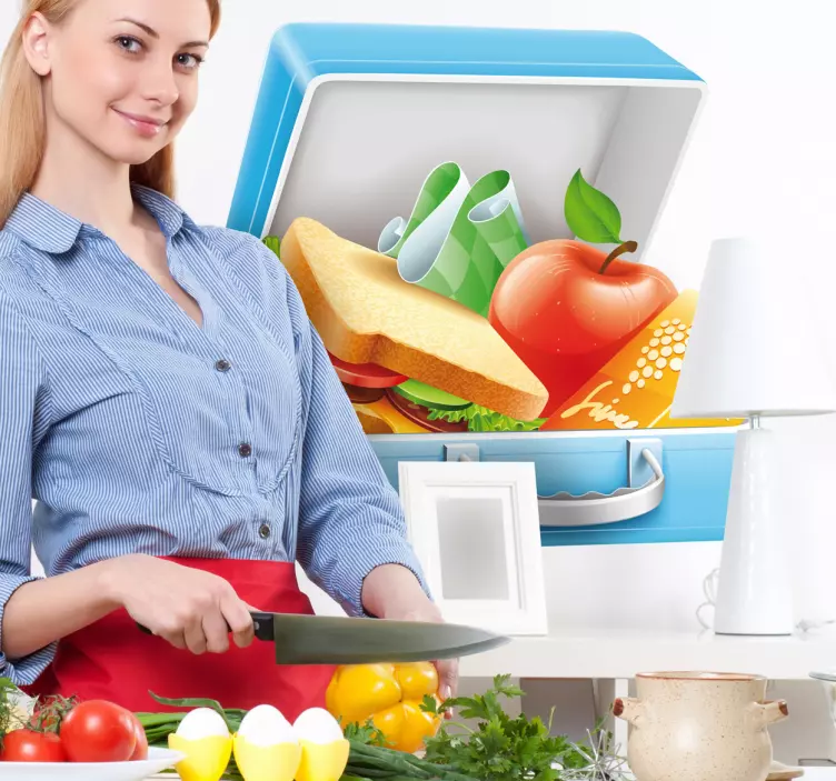 Sticker cuisine panier picnic - TenStickers