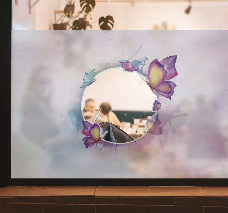 Autocollant de fenêtre papillon coloré - TenStickers