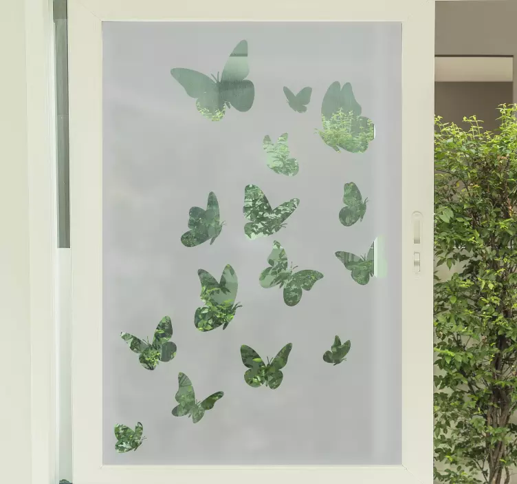 Autocollant de fenêtre plusieurs papillons volants - TenStickers