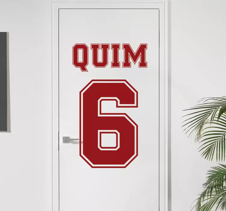 Sticker Porte Nom et numéro - TenStickers