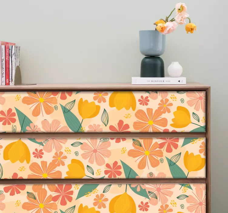 Adhésif meuble finition texturée botanique - TenStickers