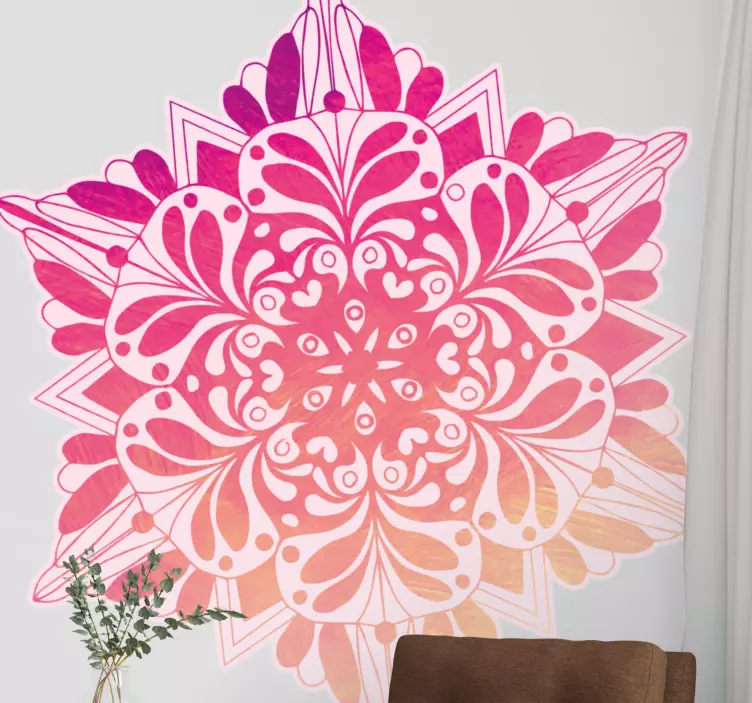 Sticker fleur mandala botanique complexe - TenStickers