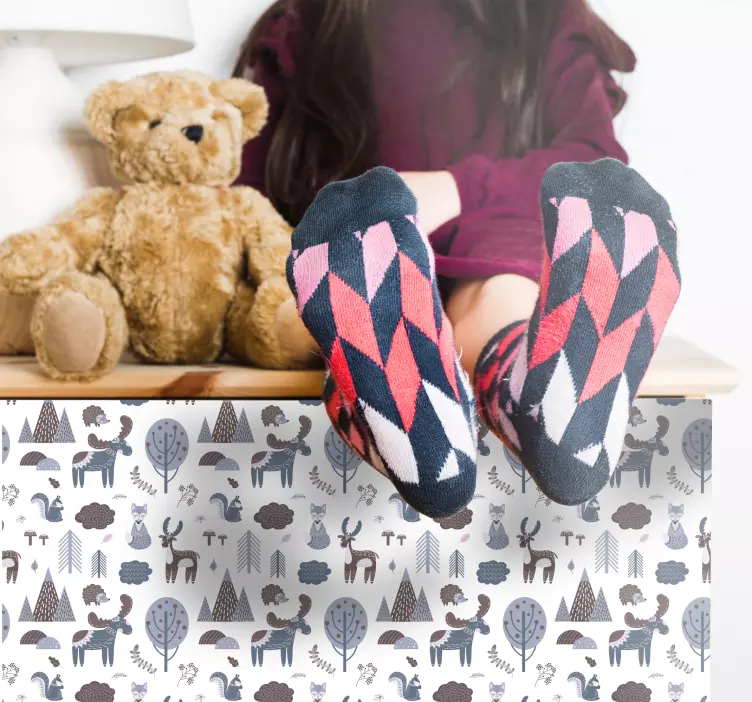 Sticker Meuble Animaux nordiques - TenStickers