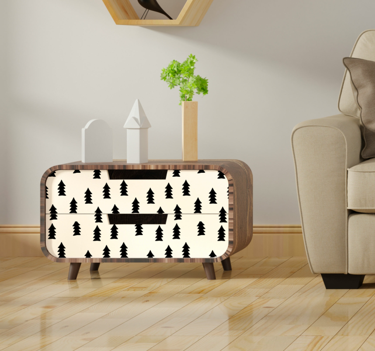 Sticker Meuble Arbres à motifs - TenStickers