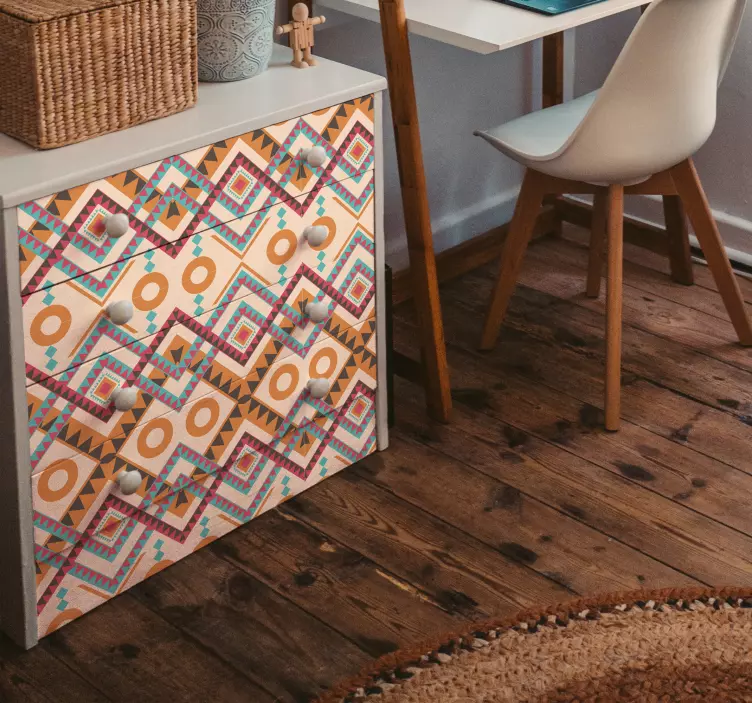 Sticker Meuble sticker de diamants multicolores - TenStickers