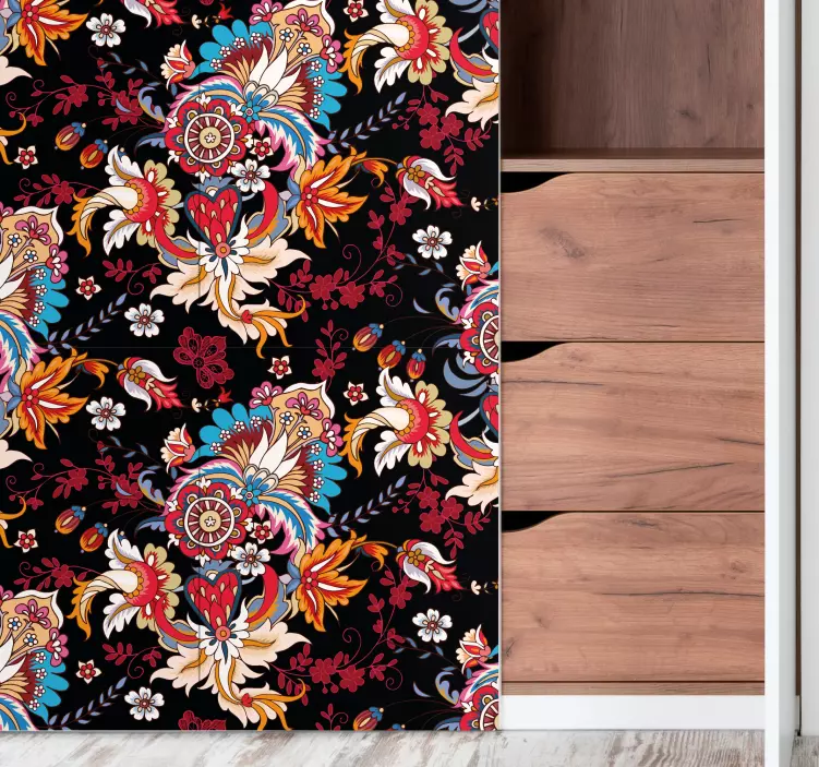 Sticker déco motif botanique vibrant - TenStickers