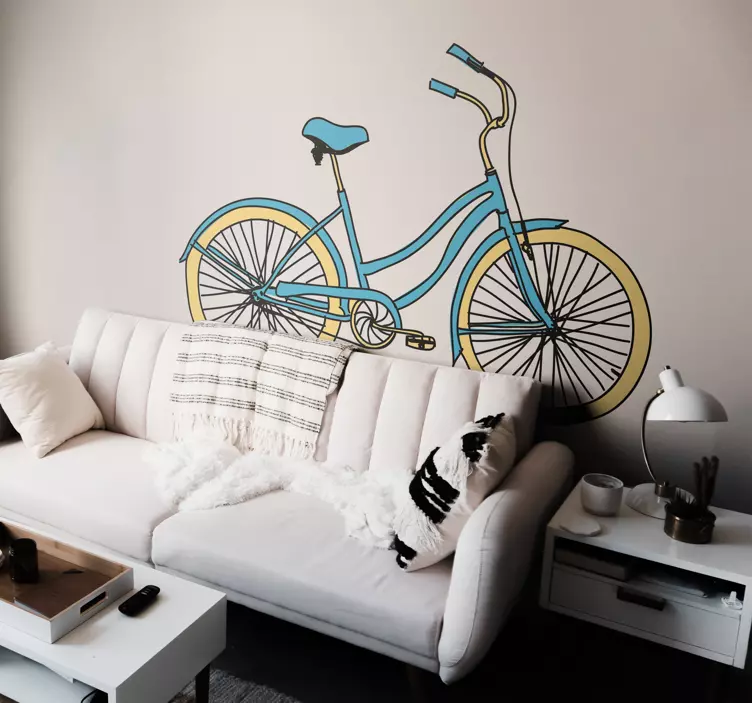 Sticker décoratif bicyclette de promenade - TenStickers