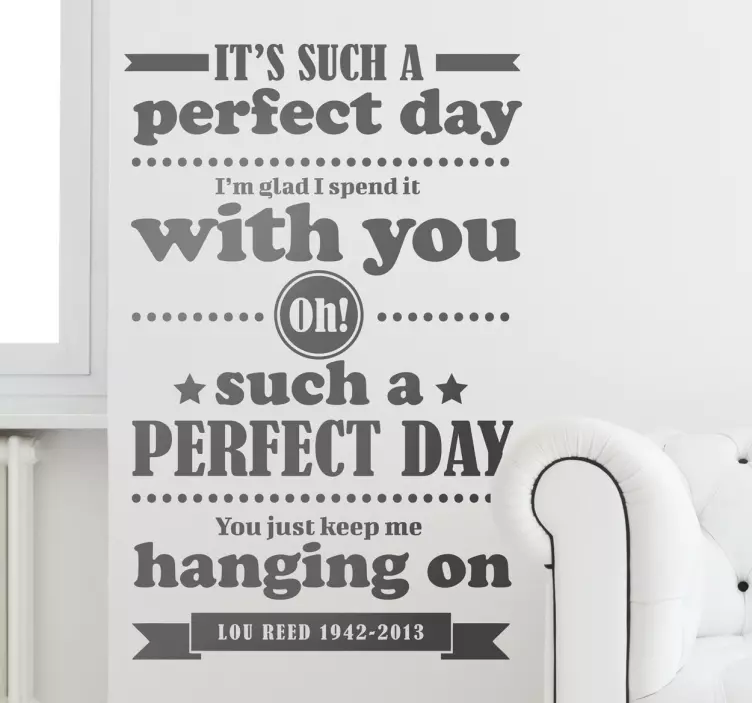 Sticker décoratif chanson Lou Reed - TenStickers