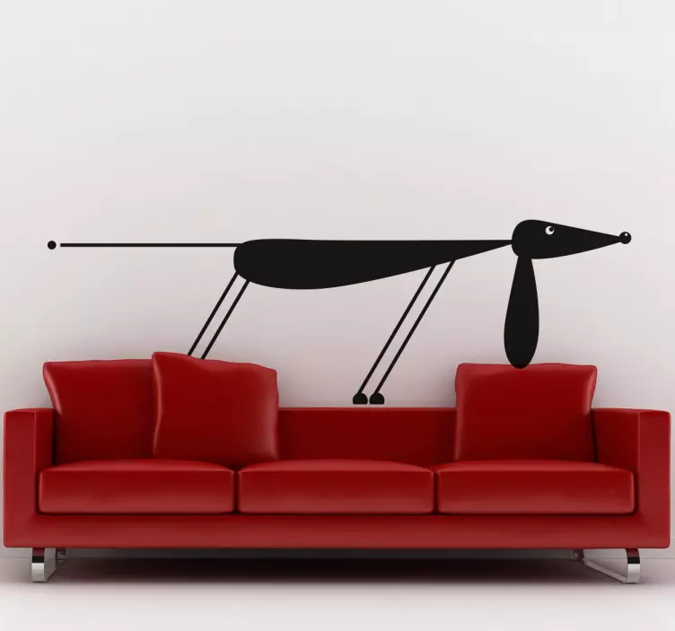 Sticker décoratif chien saucisse - TenStickers