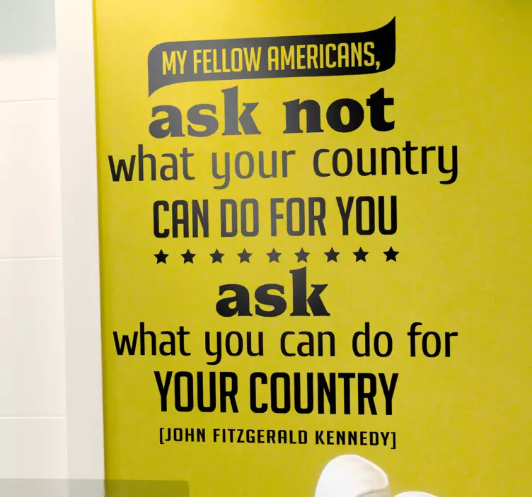 Sticker citation de John Fitzgerald Kennedy - TenStickers