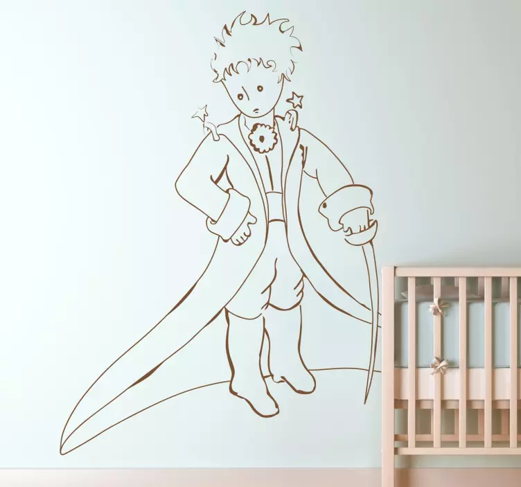 Sticker chambre bébé dessin Petit prince - TenStickers